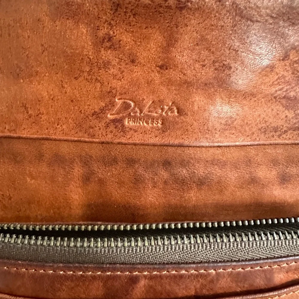 Dakota Leather Long Wallet – Brown / Burnt Orange